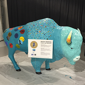 Is that a big, blue bison at the Hamilton County 4-H Fair?