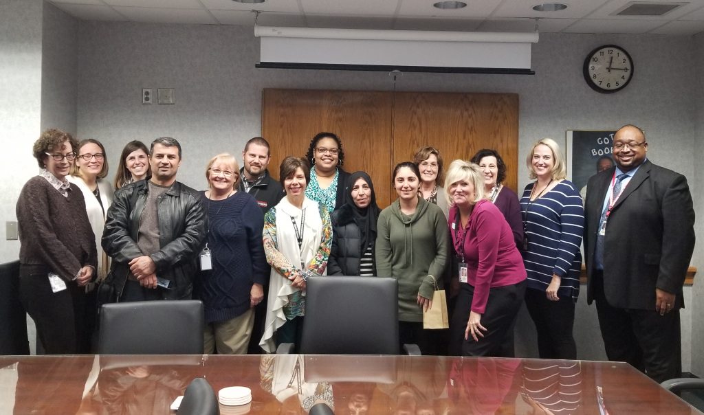 Zikra Mostafa and staff at North Central High School