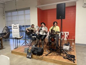 Typical Summer Band performing at Fishers Arts Council's "Second Friday" at Hamilton County Community Foundation